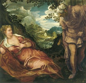 El Encuentro De Tamar Y Judá — Tintoretto