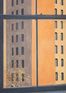 View Of Cemetery, Men — Lois Dodd Steinmetz