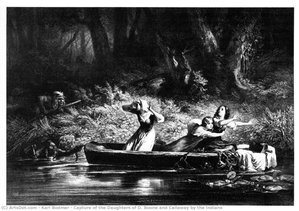 Capture Of The Daughters Of D. Boone And Callaway By The Indians — Karl Bodmer