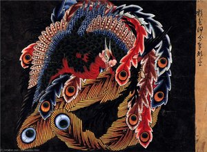銀杏寺天井 — 葛飾北斎 (katsushika Hokusai)
