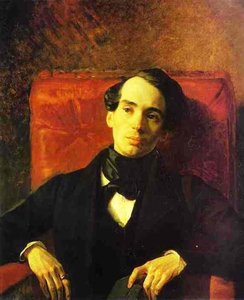 Portrait Of The Poet And Translator A. N. Strugovshchikov — Karl Pavlovich Brulloff
