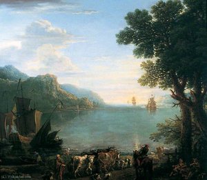 Drovers At A Harbour — John Wootton