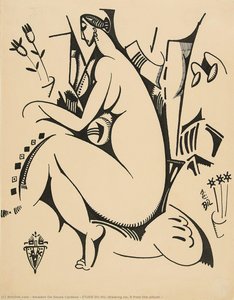 Étude Du Nu (drawing No. 8 From The Album — Amadeo De Souza-cardoso