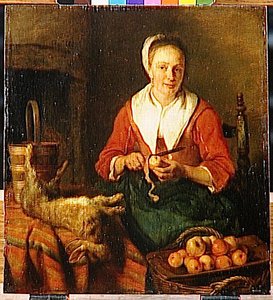 La Peleuse De Pomme — Gabriel Metsu