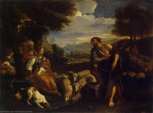 Jacob Meeting Rachel — Da Pier Francesco Mola