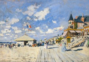 Havkebroen Ved Stranden I Trouville — Claude Monet