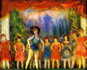 Music Hall Turn (study) — William James Glackens
