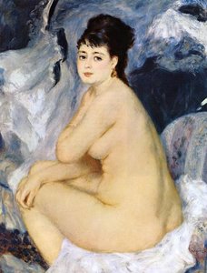 Akt Sediaca Na Pohovke — Pierre-auguste Renoir