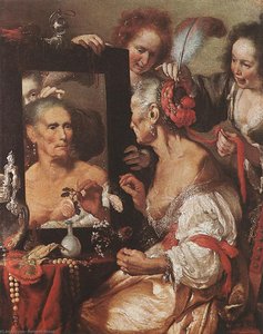Old Woman At The Mirror — Бернардо Строцци
