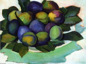 Plums On A Plate — Charles Rettew Sheeler Junior