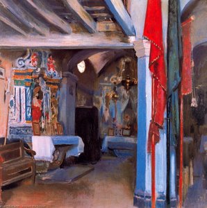 Interior De Iglesia De Pueblo — Joaquim Mir