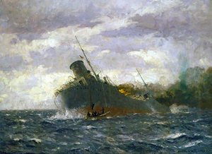 The Crew Reboarding The Tanker 'san Demetrio', 7 November 1940 — Norman Wilkinson