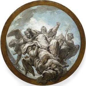 Life Of St. Gregory The Apotheosis Of St Gregory — Charles-andré Van Loo