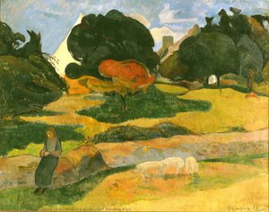 Girl Herding Pigs — Eugène Henri Paul Gauguin