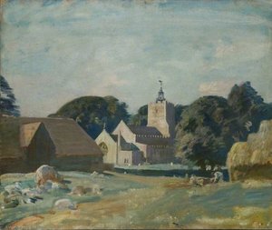 A View Of Great Thurlow, Suffolk — Sir Alfred James Munnings