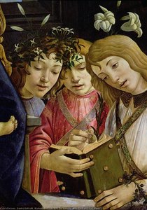 Madonna And Child With The Young St. John The Baptist And Angels — Sandro Botticelli