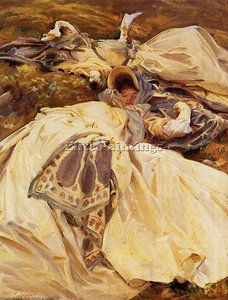 Două Fete În Rochii Albe — John Singer Sargent