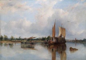 A Thames Folyó És Henley Városa Hajókával — Waters, Frederick (william)