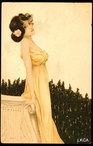 Girls With Flowers At Feet — Raphael Kirchner