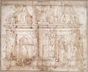 Design For Julius Ii Tomb (second Version) — Michelangelo Morlaiter