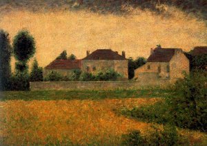 White Houses At Ville D'avray — Georges Seurat
