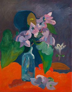 Still Life With Flowers And Idol — Eugène Henri Paul Gauguin