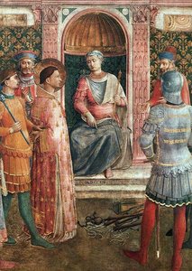 St Lawrence On Trial (detail) — Fra Angelico
