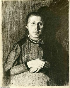 Pregnant Woman With Folded Hands — Käthe Kollwitz