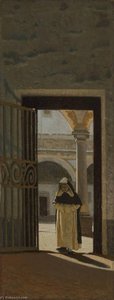 Interior Of A Cloister (san Marco) — Giuseppe Abbati