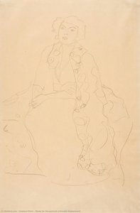 Estudio Para El Retrato De Amalie Zuckerkandl — Gustav Klimt