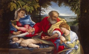 Rest On The Flight Into Egypt — Lorenzo Lotto