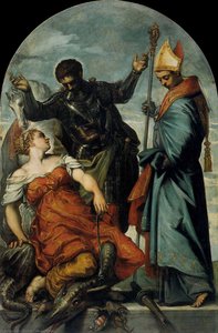 St Louis, St George, And The Princess — Jacopo Tintoretto