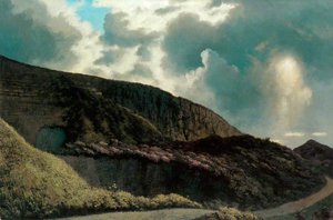 Moor Scene With Rock Face — Algernon Cecil Newton