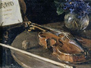 Study Of Violin And Bow — Elizabeth Adela Stanhope Forbes