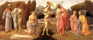 Predella: Baptism Of Christ — Alunno Di Domenico (bartolomeo Di Giovanni)