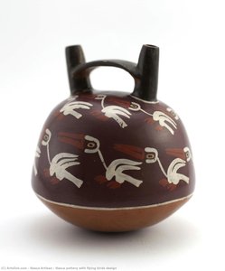 Nasca Pottery With Flying Birds Design — Nasca Artisan