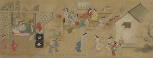 Early Evening At A Yoshiwara Inn — Hishikawa Moronobu