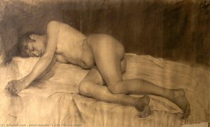 Lying Female Nude — Jozef Hanula