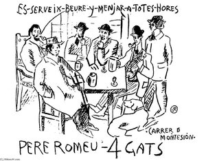 Picasso À La Table De « Els Quatre Gats » — Pablo Picasso