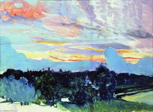 Forest Near The Village Of Maurino — Boris Mikhailovich Kustodiev