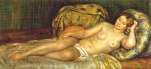 Desnudo Recostado Sobre Cojines — Pierre-auguste Renoir