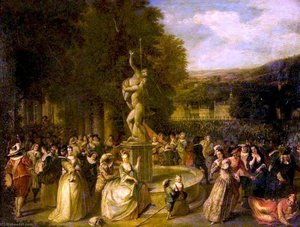 A Festive Gathering In A Park — Christian Wilhelm Ernst Dietrich Dietrich
