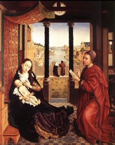 Sfântul Luca Pictând Portretul Madonei — Rogier Van Der Weyden