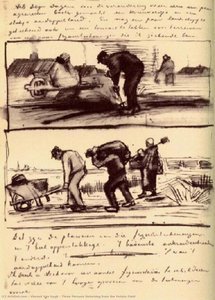 Tris Skulptūros Grįžtančių Iš Bulvių Laukelio — Vinsentas Van Gogas