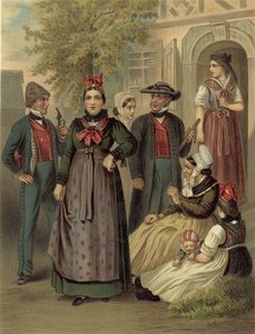 German Costume Elsass Um Weissenburg — Albert Kretschmer