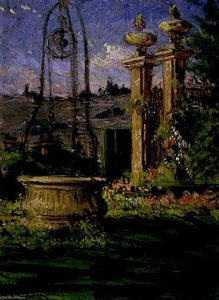 In The Gardens Of The Villa Palmieri — James Carroll Beckwith
