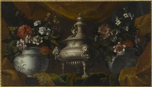 Vases De Fleurs Et Cassolette — Jean Baptiste Monnoyer
