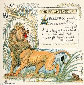 The Frightened Lion — Walter Crane