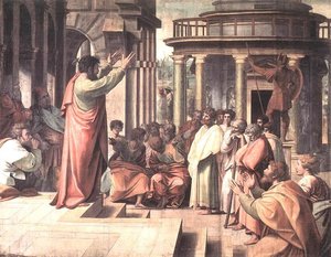 San Pablo Predicando En Atenas — Rafael