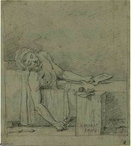 The Death Of Marat (study) — Jacques-louis David